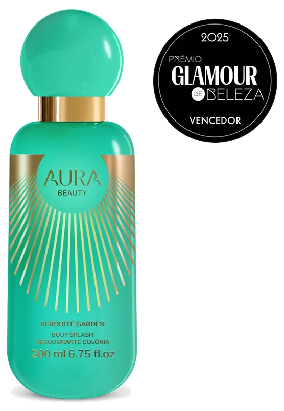 Body Splash Afrodite Garden com selo Vencedor, Prêmio Glamour de Beleza 2025